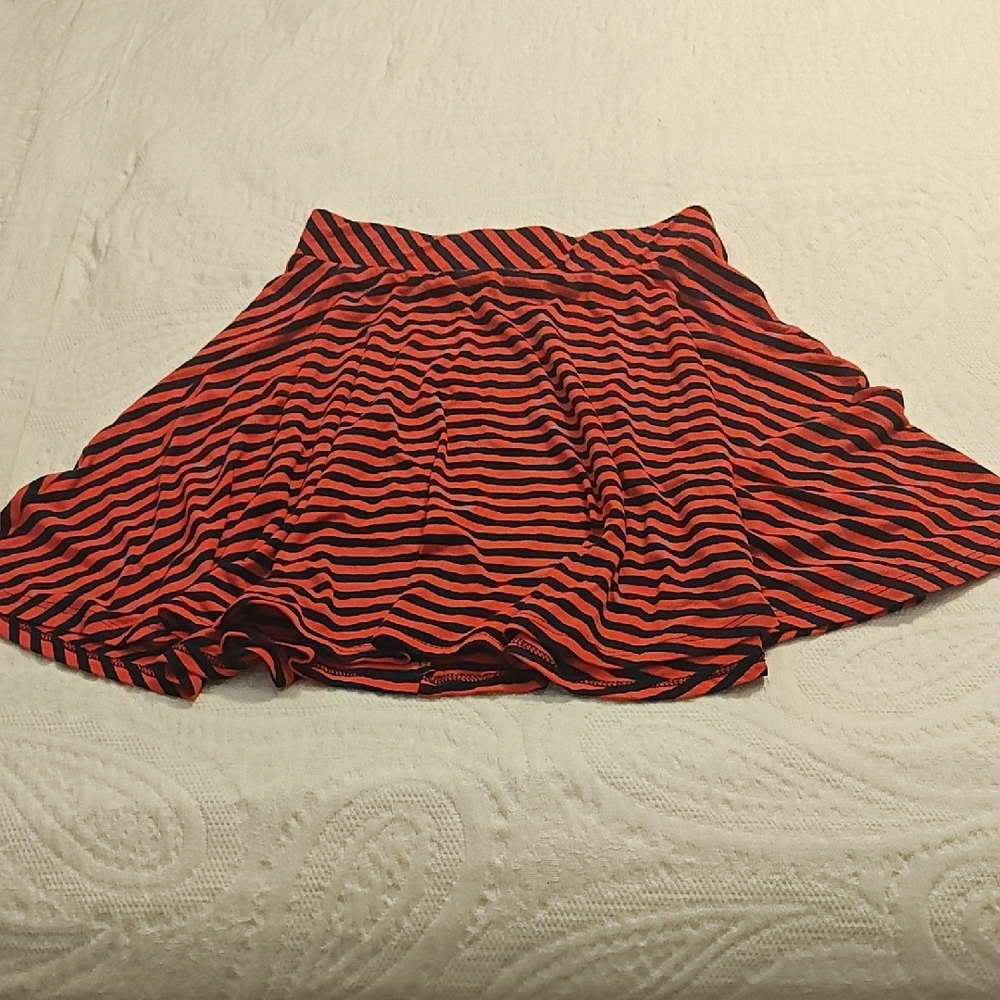 Striped Red and Navy Women's Skirt